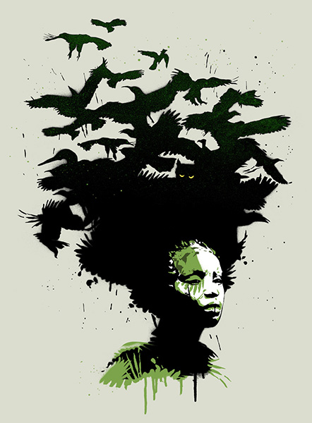 Raven Haired - Gambia Edition screen print