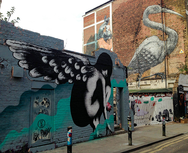 Angel for Ruby street art by Eelus